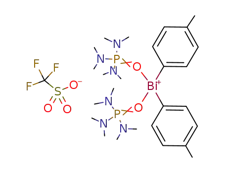 bis(4-methylphenyl)bismuth triflate - (hexamethylphosphoric triamide)2 complex