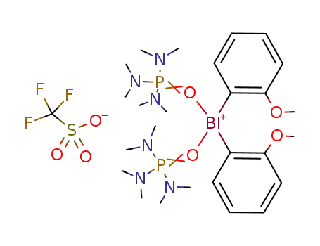 bis(2-methoxyphenyl)bismuth triflate - (hexamethylphosphoric triamide)2 complex