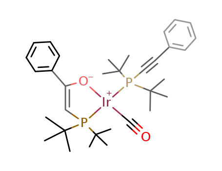 carbonyl[2-(di-t-butylphosphino)-1-phenylethyleneoxo-OP][(phenylethynyl)di-t-butylphosphine]iridium(I)