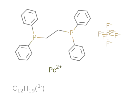 [Pd(1,2-bis(diphenylphosphino)ethane)(η(3)-cyclododecadienyl)][PF6]