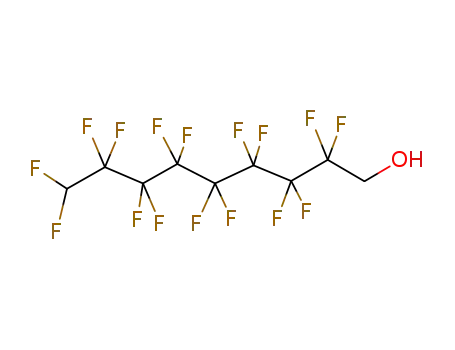 Molecular Structure of 376-18-1 (1H,1H,9H-Hexadecafluoro-1-nonanol)