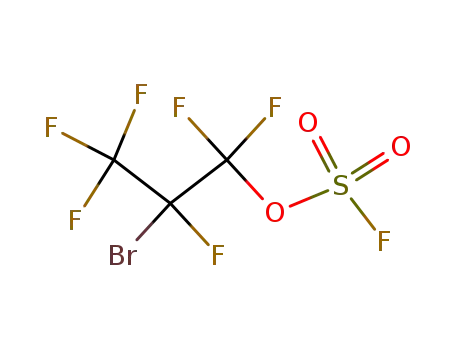 Molecular Structure of 41255-95-2 (Fluorosulfuric acid, 2-bromo-1,1,2,3,3,3-hexafluoropropyl ester)