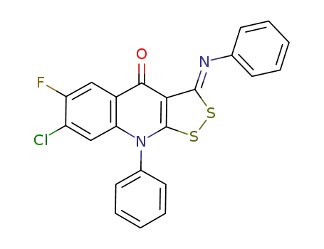 (3Z)-7-chloro-6-fluoro-9-phenyl-3-(phenylimino)-3H-[1,2]dithiolo[3,4-b]quinolin-4(9H)-one