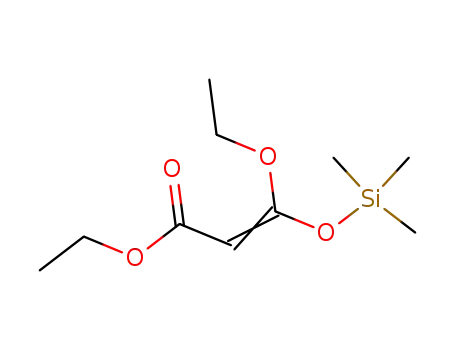 Molecular Structure of 17906-37-5 (2-Propenoic acid, 3-ethoxy-3-[(trimethylsilyl)oxy]-, ethyl ester)