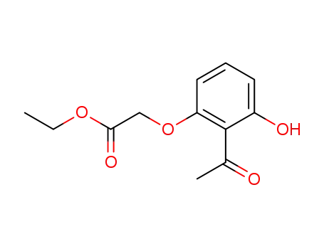 Molecular Structure of 6769-65-9 (Acetic acid, (2-acetyl-3-hydroxyphenoxy)-, ethyl ester)