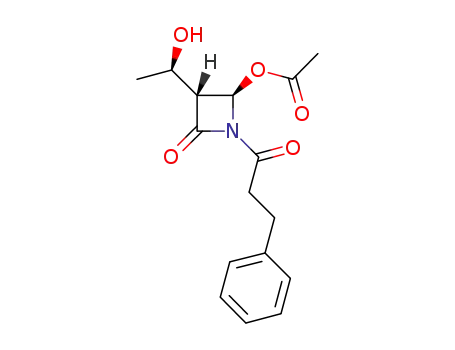 1-(3-phenylpropanoyl)-(3R,4R)-3-[1(R)-hydroxyethyl]-4-(acetoxy)-azetidin-2-one