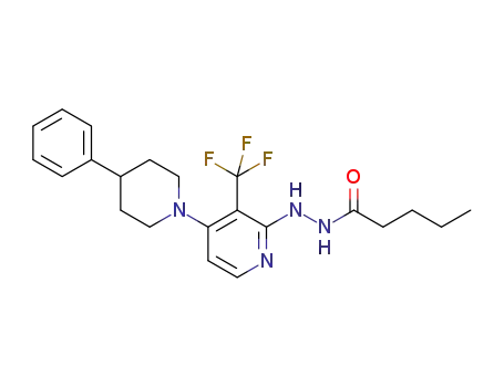 N'-[4-(4-phenylpiperidin-1-yl)-3-(trifluoromethyl)pyridin-2-yl]pentanehydrazide
