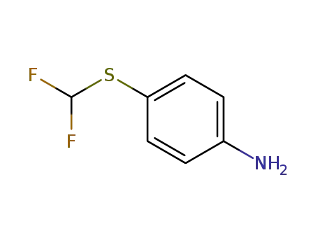 Molecular Structure of 24933-60-6 (4-((DIFLUOROMETHYL)THIO)ANILINE)
