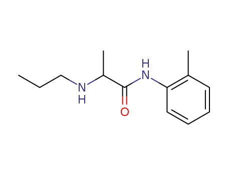 Molecular Structure of 721-50-6 (Propanamide, N-(2-methylphenyl)-2-(propylamino)-)