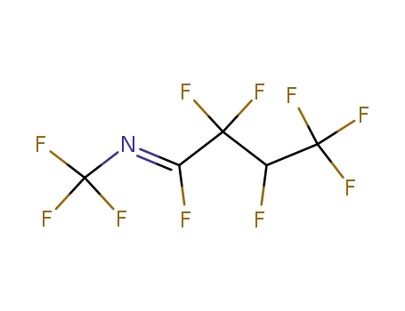 Molecular Structure of 54471-08-8 (Butanimidoyl fluoride, 2,2,3,4,4,4-hexafluoro-N-(trifluoromethyl)-, (Z)-)