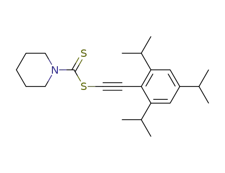 (2,4,6-triisopropylphenyl)ethynyl piperidine-1-carbodithioate