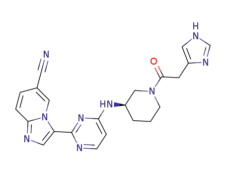 3-(4-{[(3R)-1-(1H-imidazol-4-ylacetyl)piperidin-3-yl]amino}pyrimidin-2-yl)imidazo[1,2-a]pyridine-6-carbonitrile