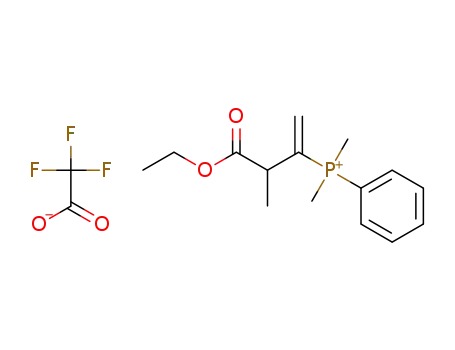 dimethylphenyl(4-ethoxy-3-methyl-4-oxobut-1-en-2-yl)phosphonium trifluoroacetate