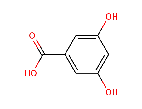 Molecular Structure of 99-10-5 (3,5-Dihydroxybenzoic acid)
