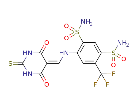 4-{[(4,6-dioxo-2-thioxotetrahydropyrimidin-5(2H)-ylidene)methyl]amino}-6-(trifluoromethyl)benzene-1,3-disulfonamide