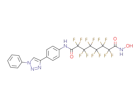 2,2,3,3,4,4,5,5,6,6,7,7-dodecafluorooctanedioic acid hydroxyamide (4-[1-phenyl-1H-[1,2,3]triazol-4-yl]phenyl)amide