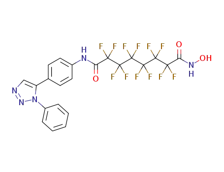2,2,3,3,4,4,5,5,6,6,7,7-dodecafluorooctanedioic acid hydroxyamide [4-(1-phenyl-1H-[1,2,3]triazol-5-yl)phenyl]amide