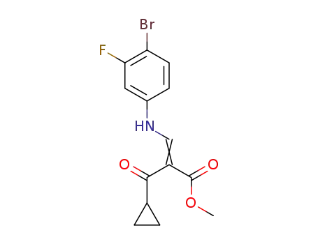 methyl 3-(4-bromo-3-fluorophenylamino)-2-(cyclopropanecarbonyl)acrylate
