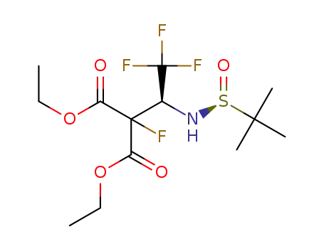 (S)-diethyl 2-[(S)-1-(tert-butanesulfinamido)-2,2,2-trifluoroethyl]-2-fluoromalonate