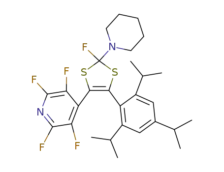 2-fluoro-2-(piperidin-1-yl)-4-(2,3,5,6-tetrafluoropyridin-4-yl)-5-(2,4,6-triisopropylphenyl)-1,3-dithiole