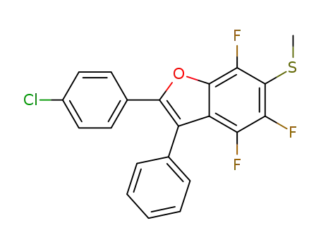 2-(p-chlorophenyl)-6-methyl-3-phenyl-4,5,7-trifluorobenzofuran