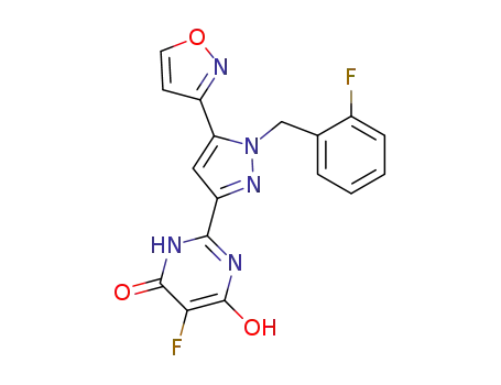 5-fluoro-2-(1-(2-fluorobenzyl)-5-(isoxazol-3-yl)-1H-pyrazol-3-yl)-6-hydroxypyrimidin-4(3H)-one