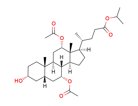 isopropyl 3α-hydroxy,7α,12α-diacetoxy-5β-cholan-24-oate