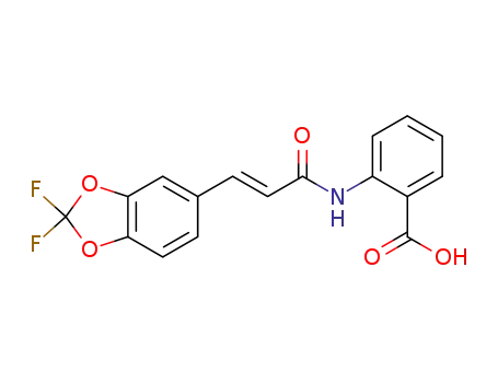 (E)-2-[[3-(2,2-difluoro-1,3-benzodioxol-5-yl)-1-oxo-2-propenyl]amino]benzoic acid