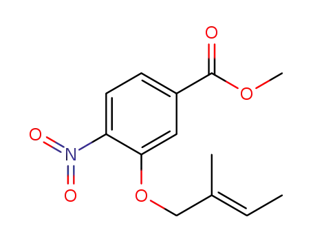 (E)-methyl 3-((2-methylbut-2-en-1-yl)oxy)-4-nitrobenzoate