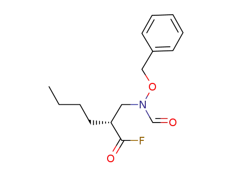 (2R)-2-({formyl[(phenylmethyl)oxy]amino}methyl)hexanoyl fluoride