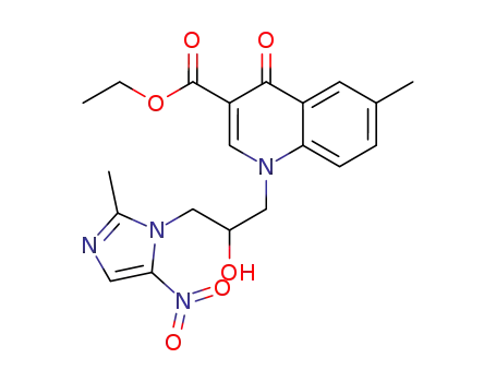 ethyl 1-(2-hydroxy-3-(2-methyl-5-nitro-1H-imidazol-1-yl)propyl)-6-methyl-4-oxo-1,4-dihydroquinoline-3-carboxylate