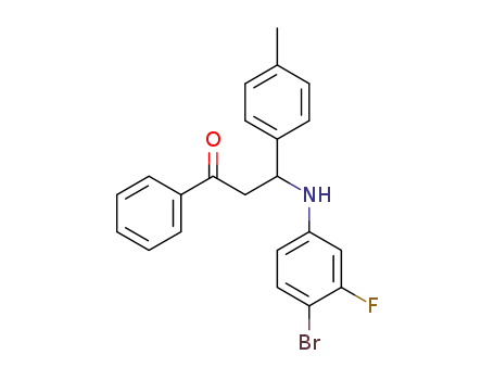 3-(4-bromo-3-fluorophenylamino)-1-phenyl-3-ptolylpropan-1-one