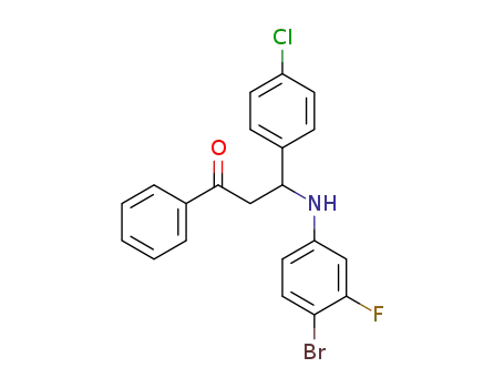 3-(4-bromo-3-fluorophenylamino)-3-(4-chlorophenyl)-1-phenylpropan-1-one