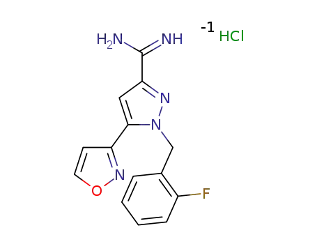 1-(2-fluorobenzyl)-5-(isoxazol-3-yl)-1H-pyrazole-3-carboximidamide hydrochloride