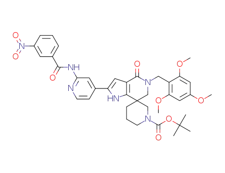 tert-butyl 2'-(2-(3-nitrobenzamido)pyridin-4-yl)-4'-oxo-5'-(2,4,6-trimethoxybenzyl)-1',4',5',6'-tetrahydro spiro[piperidine-3,7'-pyrrolo[3,2-c]pyridine]-1-carboxylate