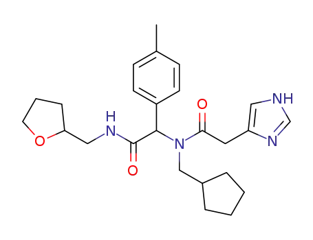 N-(cyclopentylmethyl)-2-(1H-imidazol-4-yl)-N-{1-(4-methylphenyl)-2-oxo-2-[(tetrahydrofuran-2-ylmethyl)amino]ethyl}acetamide