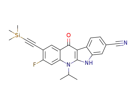 2-(trimethylsilyl)ethynyl-3-fluoro-5-isopropyl-11-oxo-6,11-dihydro-5H-indolo[2,3-b]quinoline-8-carbonitrile