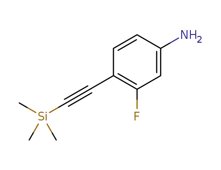 3-fluoro-4-[(trimethylsilyl)ethynyl]aniline