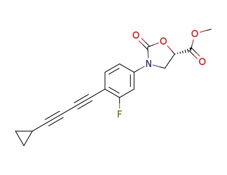 (S)-methyl 3-(4-(cyclopropylbuta-1,3-diyn-1-yl)-3-fluorophenyl)oxazolidin-2-one-5-carboxylate
