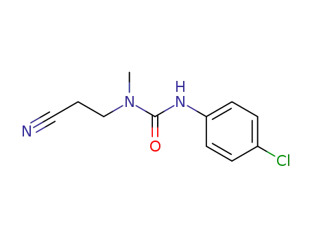 Molecular Structure of 91090-02-7 (3-(4-chlorophenyl)-1-(2-cyanoethyl)-1-methylurea)