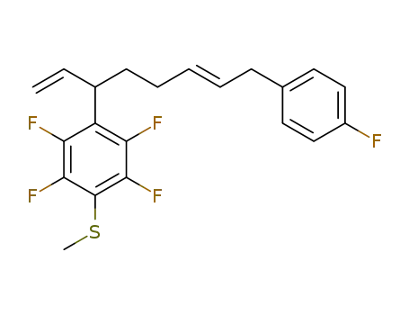 (E)-2,3,5,6-tetrafluoro-4-(8-(4-fluorophenyl)octa-1,6-dien-3-yl)-1-methylthiobenzene