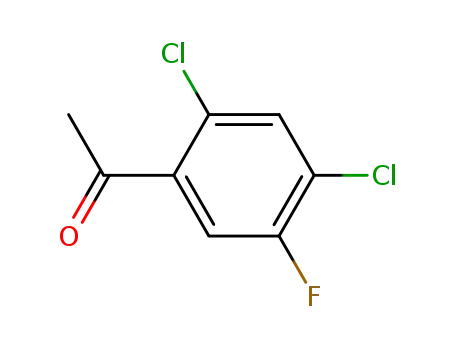 Molecular Structure of 704-10-9 (2,4-Dichloro-5-fluoroacetophenone)