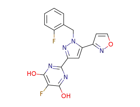 5-fluoro-2-(1-(2-fluorobenzyl)-5-(isoxazol-3-yl)-1H-pyrazol-3-yl)pyrimidine-4,6-diol
