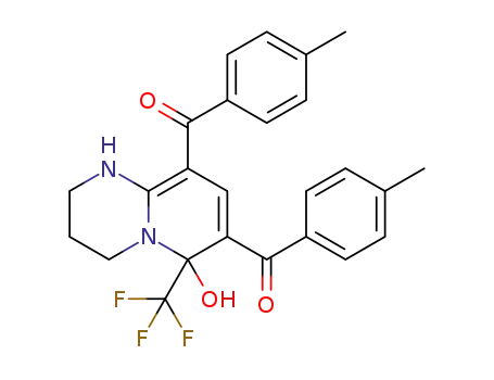 (6-hydroxy-6-(trifluoromethyl)-2,3,4,6-tetrahydro-1H-pyrido[1,2-a]pyrimidine-7,9-diyl)bis(p-tolylmethanone)