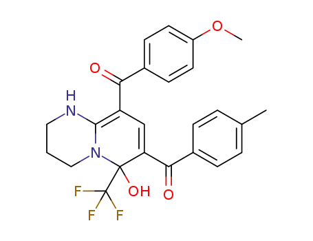 (6-hydroxy-7-(4-methylbenzoyl)-6-(trifluoromethyl)-2,3,4,6-tetrahydro-1H-pyrido[1,2-a]pyrimidin-9-yl)(4-methoxyphenyl)methanone