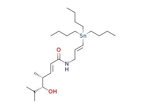 (4R,5R,E)-5- hydroxy-4,6-dimethyl-N-((E)-3-(tributylstannyl)allyl)hept-2-enamide