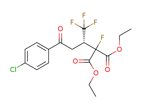 (S)-diethyl 2-(4-(4-chlorophenyl)-1,1,1-trifluoro-4-oxobutan-2-yl)-2-fluoromalonate