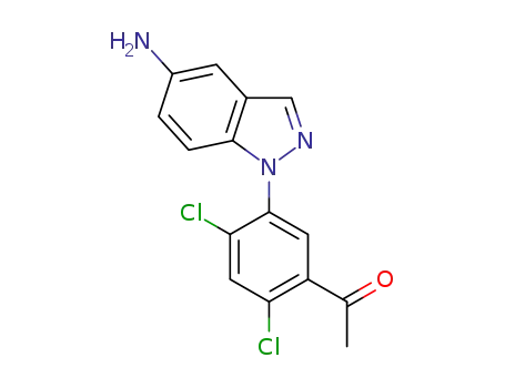 1-[5-(5-amino-1H-indazol-1-yl)-2,4-dichlorophenyl]ethan-1-one