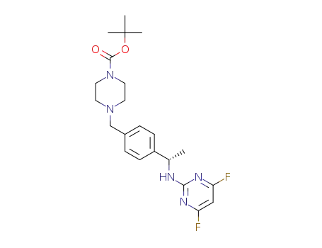 tert-butyl (S)-4-(4-(1-((4,6-difluoropyrimidin-2-yl)amino)ethyl)benzyl)piperazine-1-carboxylate