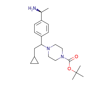tert-butyl 4-[1-[4-[(1S)-1-aminoethyl]phenyl]-2-cyclopropylethyl]piperazine-1-carboxylate